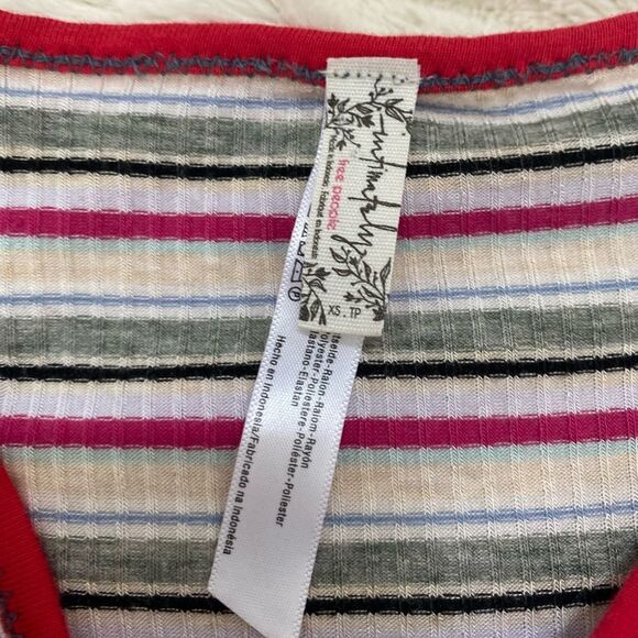 Intimately Free People Put A Stripe On It Stripe Thong Bodysuit Classic Combo - Picture 9 of 10